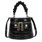 [Black Gold Chain Accent  Fedora Hat] - [Glamconic]
