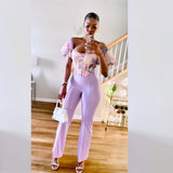 Floral Print Corset Crop Top