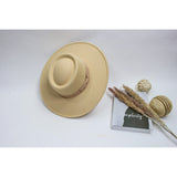 IVORY RIBBON STRAP FEDORA HAT