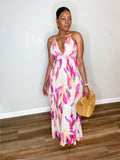 Cream Multi Maxi Dress