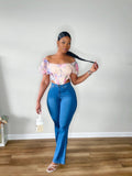 Floral Print Corset Crop Top