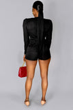 Gold Chain Blazer & Shorts Set