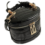 [Black Gold Chain Accent  Fedora Hat] - [Glamconic]