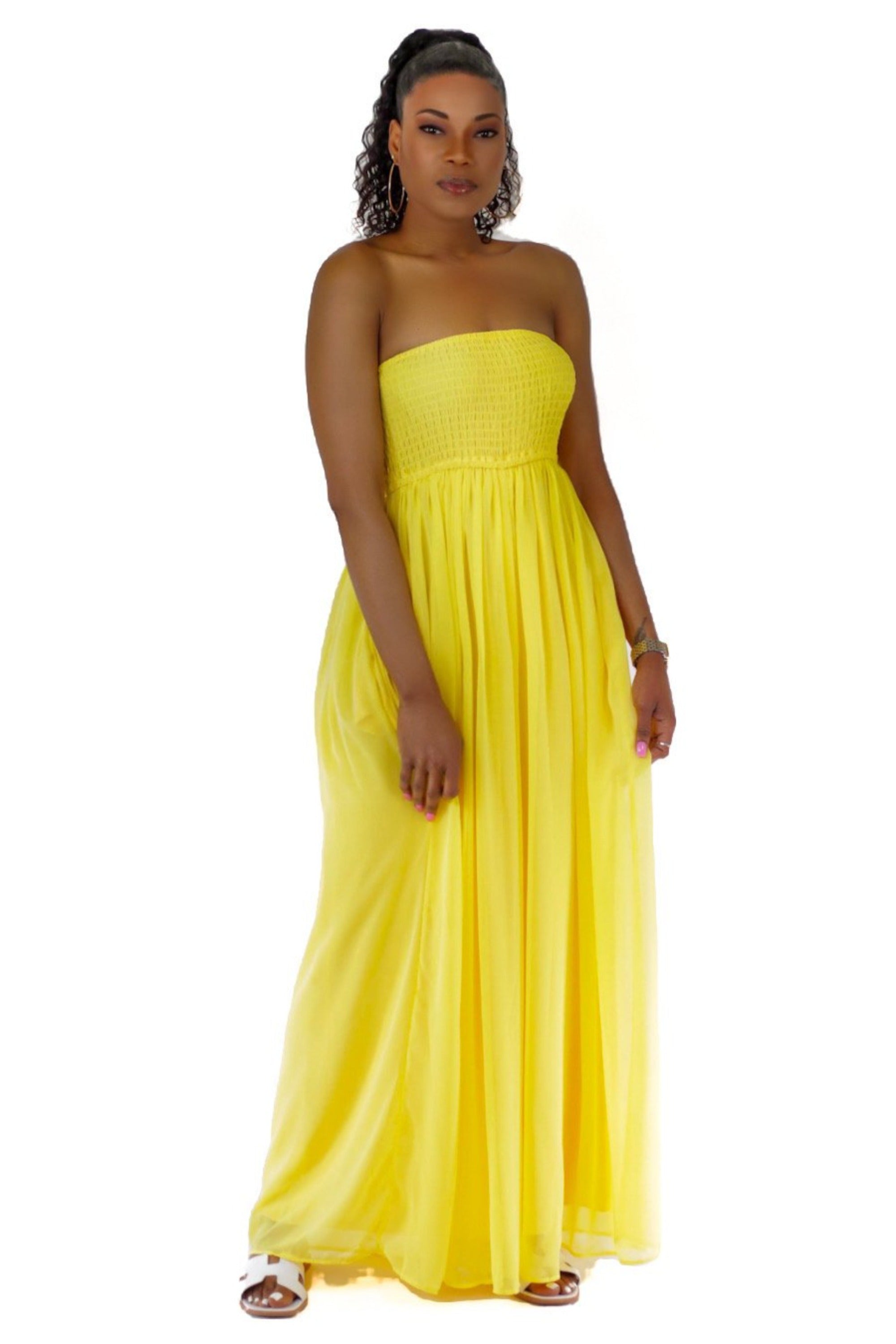 YELLOW FLOWY JUMPSUIT – Glamconic