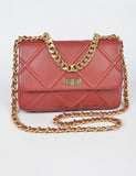 Red Gold Chain Shoulder Crossbody Bag