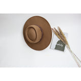 MOCHA RIBBON STRAP FEDORA HAT