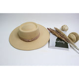 Ivory Ribbon Strap Fedora Hat - Glamconic